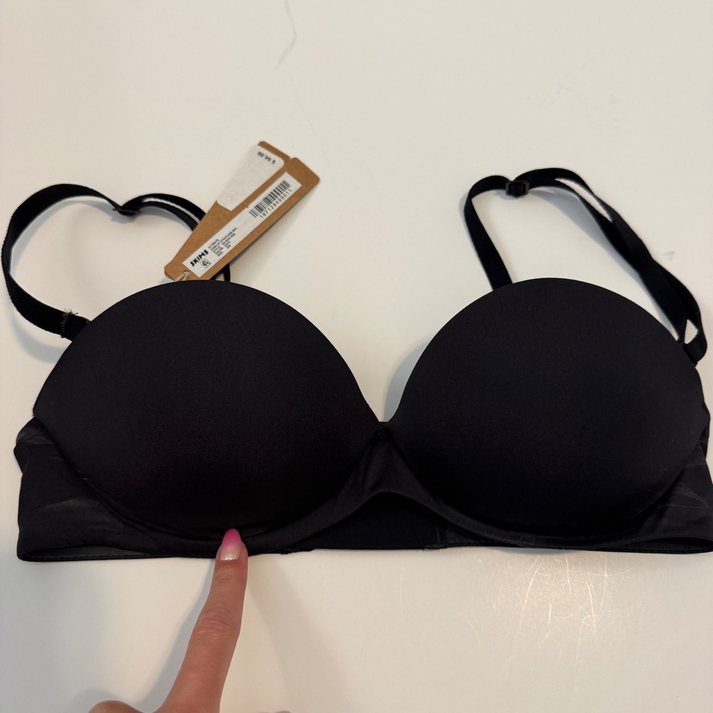 SKIMS Ultimate Push-Up Strapless Bra Onyx Black 32B BA-BAN-3208 NEW